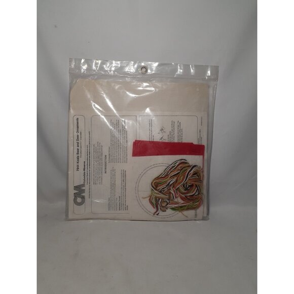 VTG Columbia Minerva Crewel Christmas Idea Kit Two Ornaments Deer Koala Bear, - Picture 5 of 7